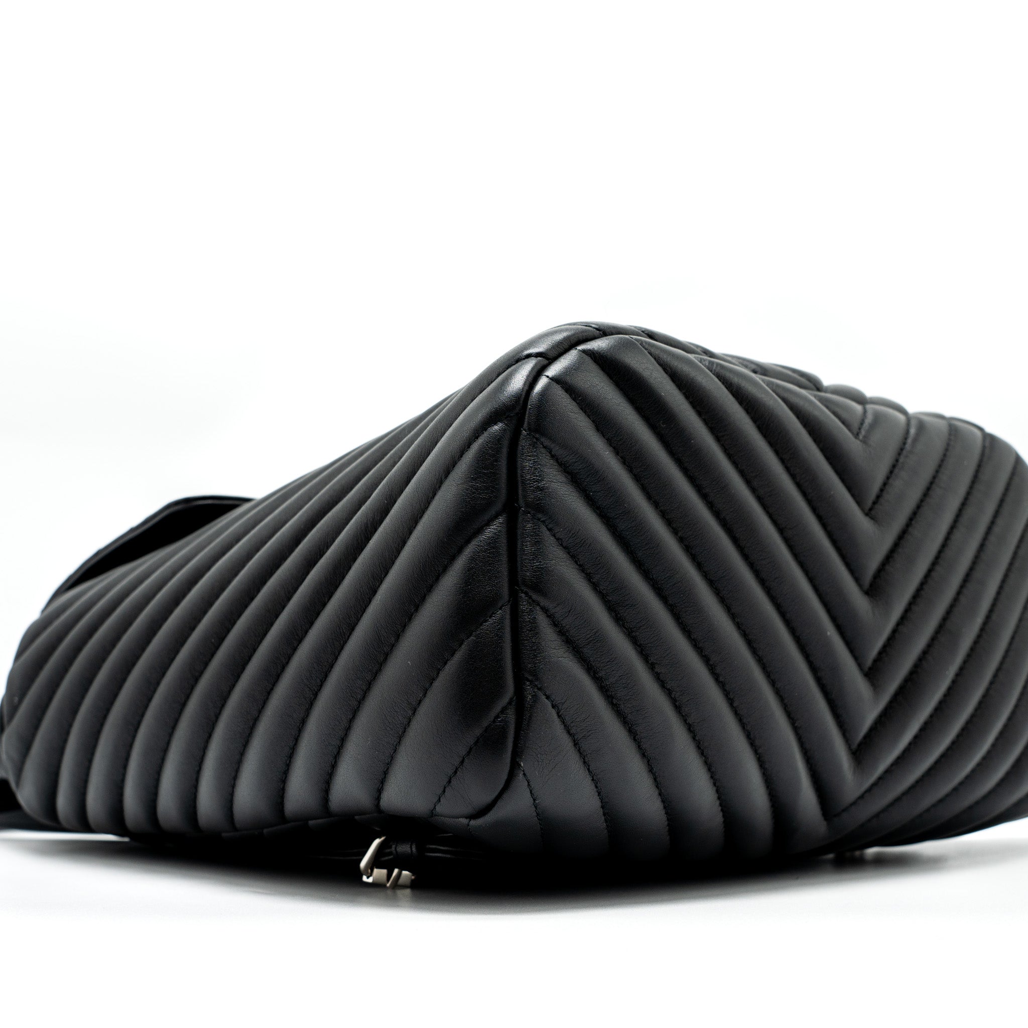 CHANEL URBAN SPIRIT BACKPACK CHEVRON CALFSKIN BLACK SHW