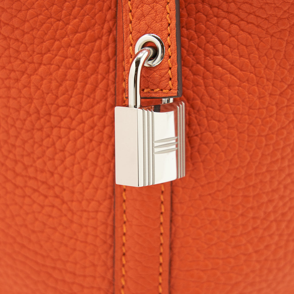 HERMES PICOTIN 18 LOCK BAG ORANGE SHW
