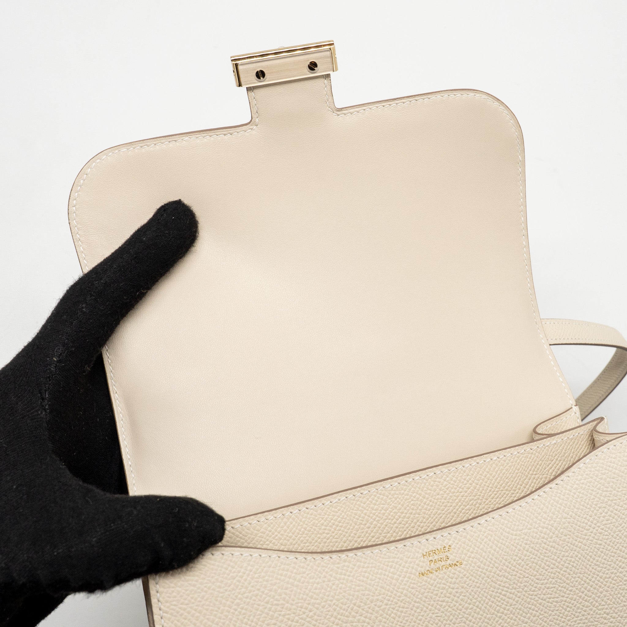HERMES MINI CONSTANCE EPSOM CRAIE LGHW