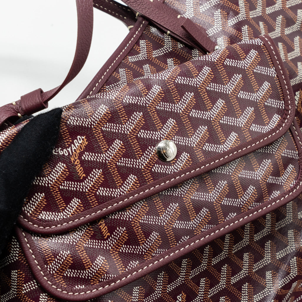 GOYARD SAINT LOUIS PM TOTE BAG CANVAS BURGUNDY SHW