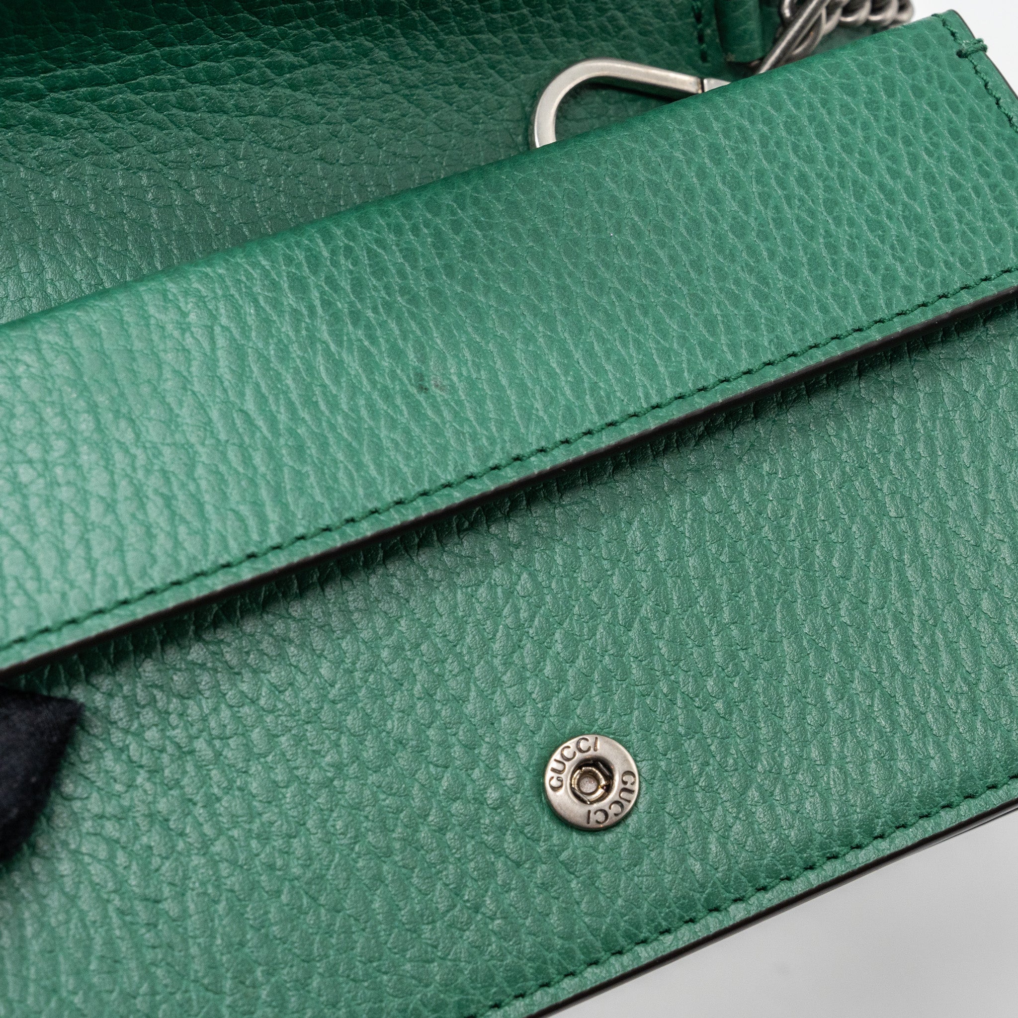 GUCCI DIONYSUS SUPER MINI CALFSKIN GREEN BRUSHED GHW