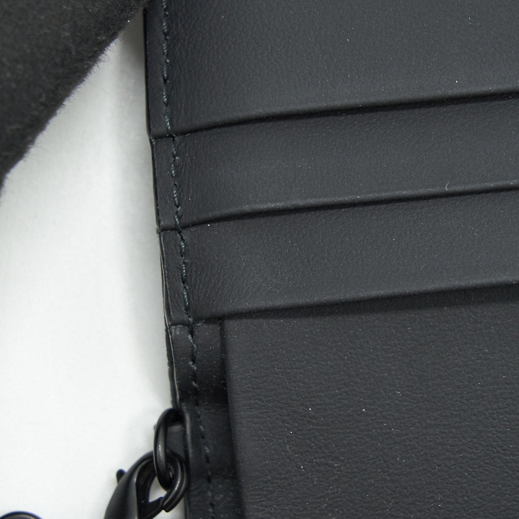 DIOR FLAP CARD HOLDER CALFSKIN SO BLACK