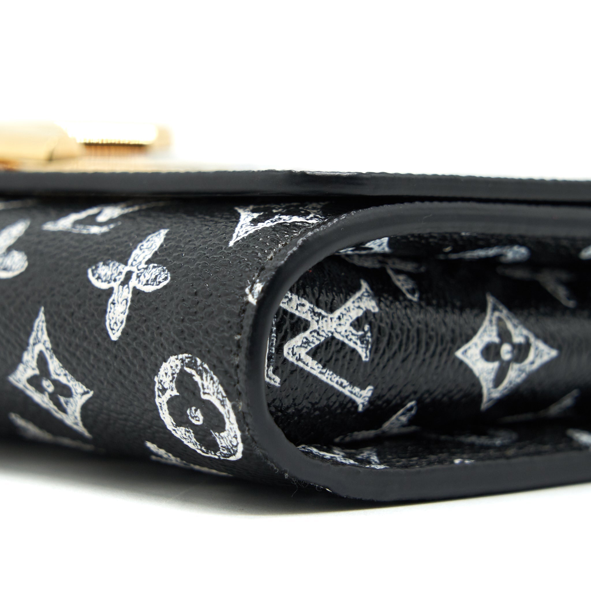 LOUIS VUITTON TWIST CHAIN WALLET MONOGRAM CATOGRAM CAT BLACK