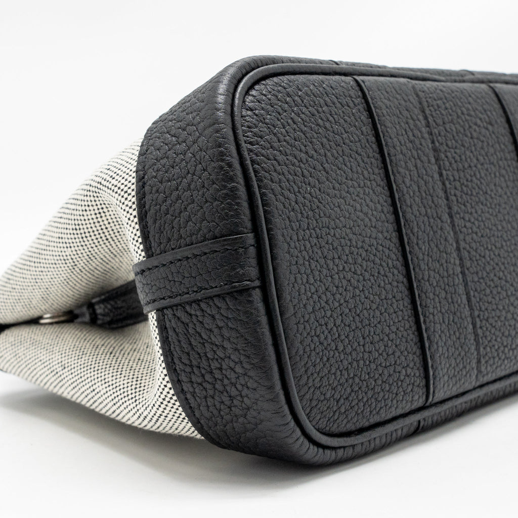 HERMES NEO GARDEN PARTY 23 NEGONDA / CANVAS ECRU / BLACK SHW