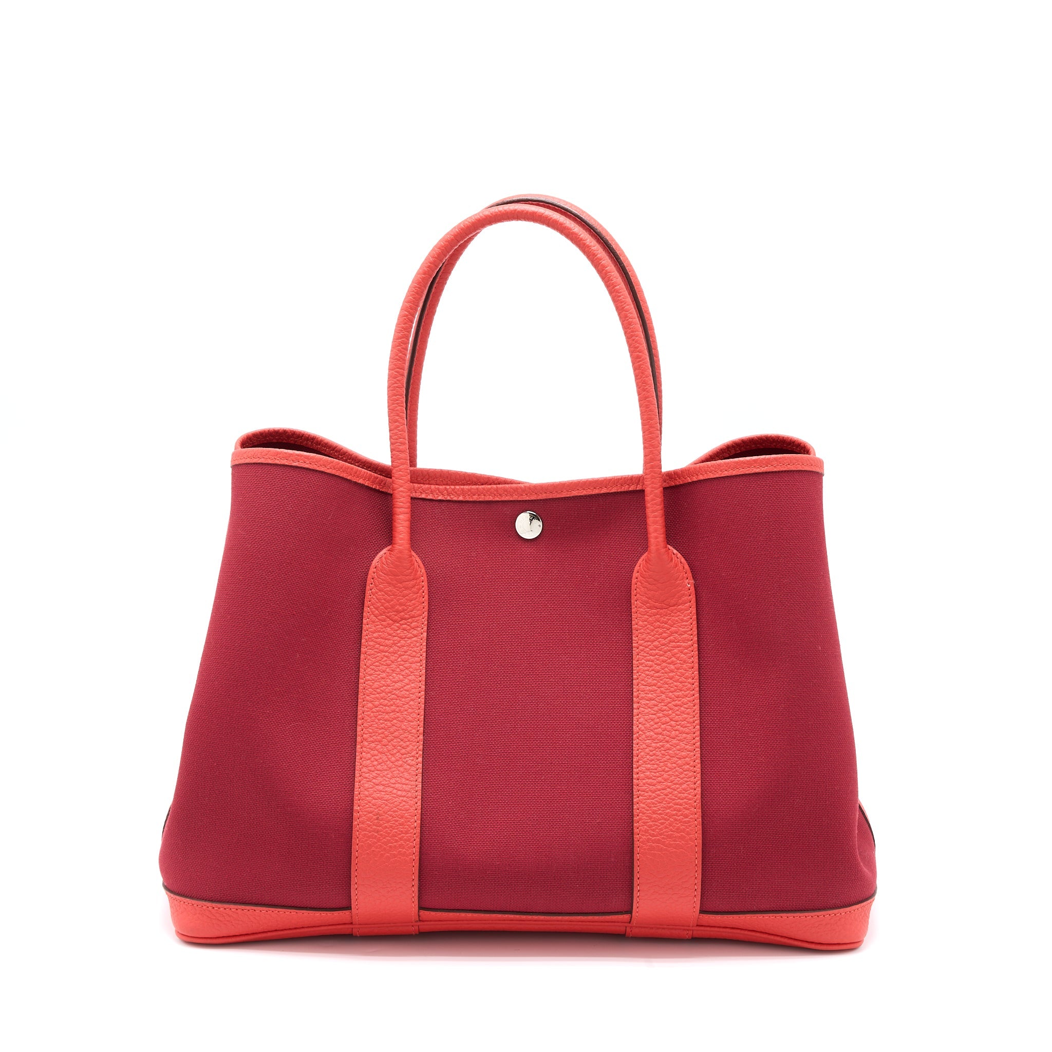 HERMES GARDEN PARTY 36 NEGONDA/CANVAS ROUGE GRENAT SHW