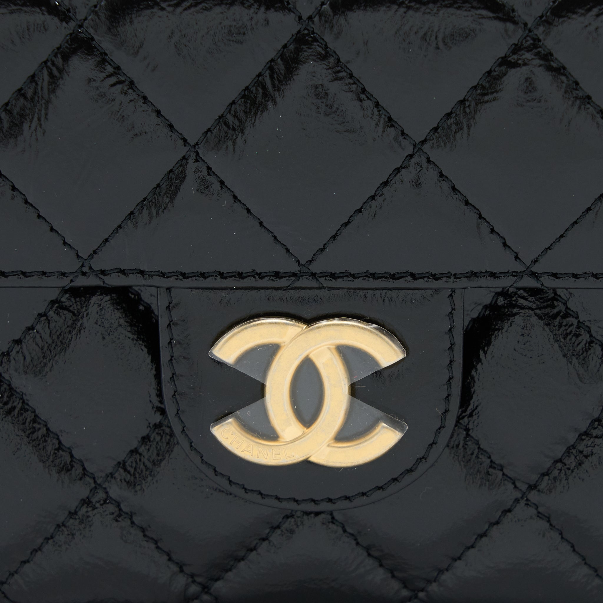CHANEL 23C SMALL HOBO BAG SHINY CALFSKIN BLACK BRUSHED GHW (MICROCHIP)