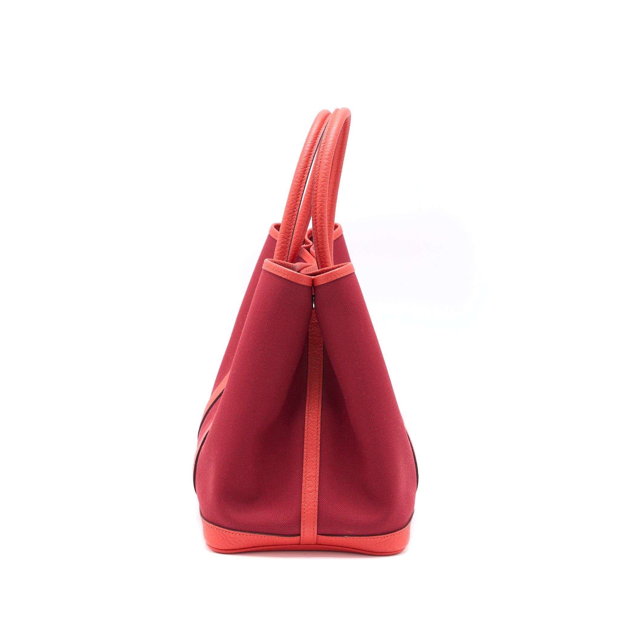 HERMES GARDEN PARTY 36 NEGONDA/CANVAS ROUGE GRENAT SHW