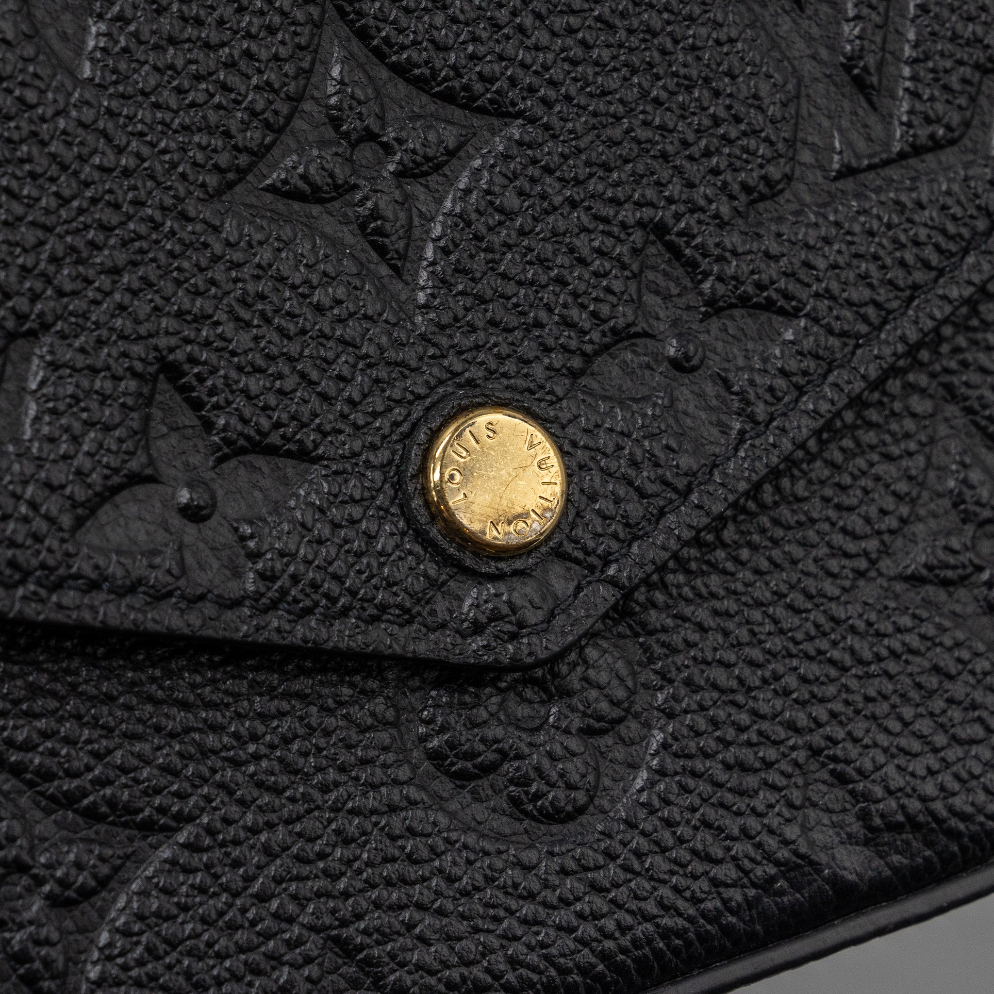 LOUIS VUITTON FELICIE POCHETTE MONOGRAM EMPREINTE BLACK GHW(NEW VERSION)