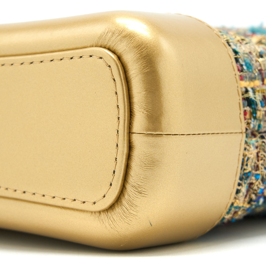 CHANEL SMALL GABRIELLE HOBO BAG TWEED GOLD/MULTICOLOUR HARDWARE