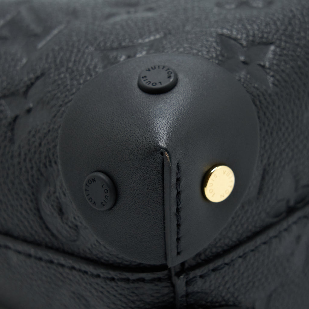 LOUIS VUITTON PETITE MALLE SOUPLE MONOGRAM EMPREINTE BLACK GHW