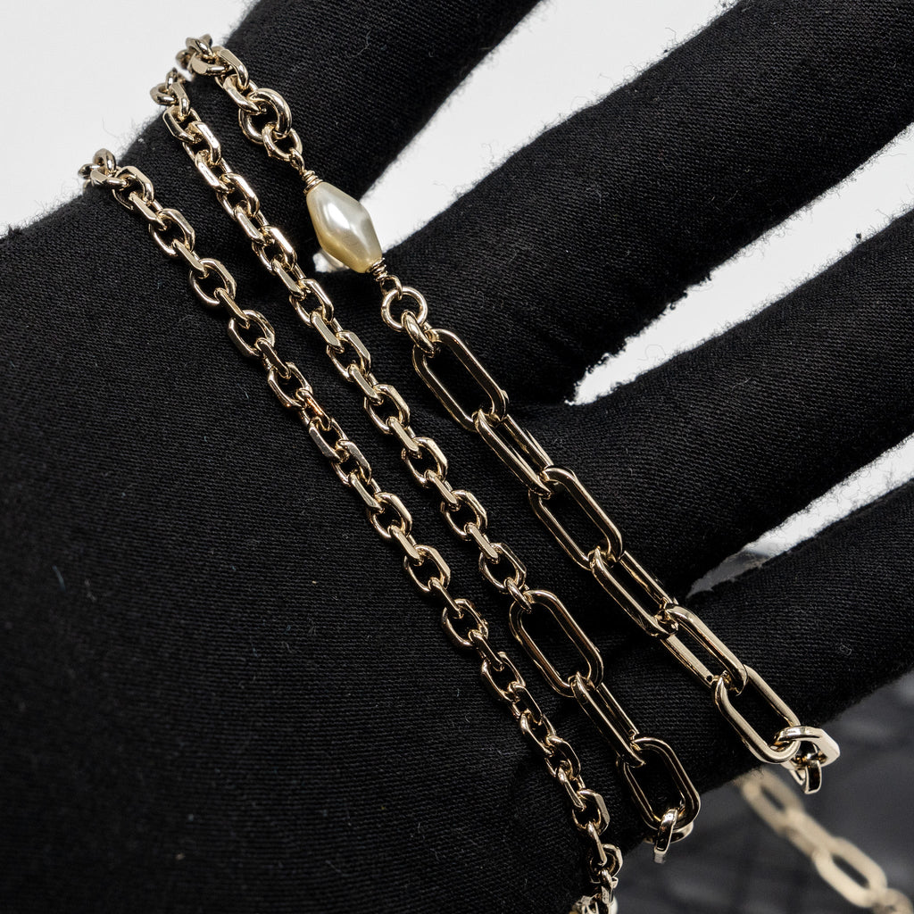 DIOR MY DIOR DAILY CHAIN POUCH LAMBSKIN BLACK LGHW
