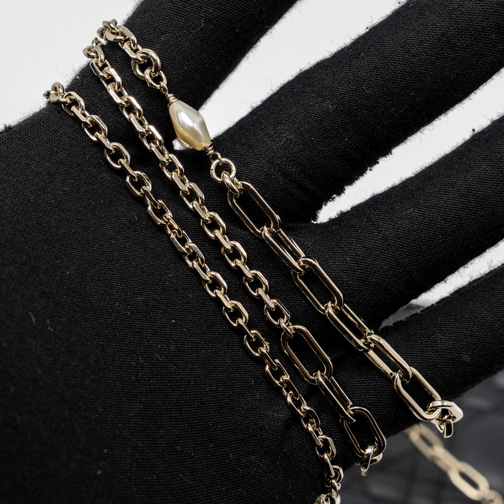 DIOR MY DIOR DAILY CHAIN POUCH LAMBSKIN BLACK LGHW