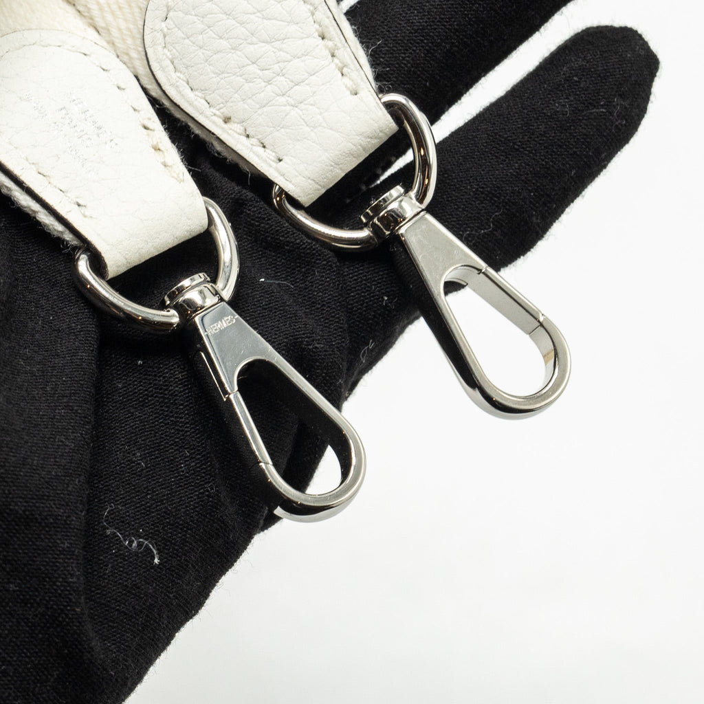 HERMES MINI EVELYNE CLEMENCE NEW WHITE SHW