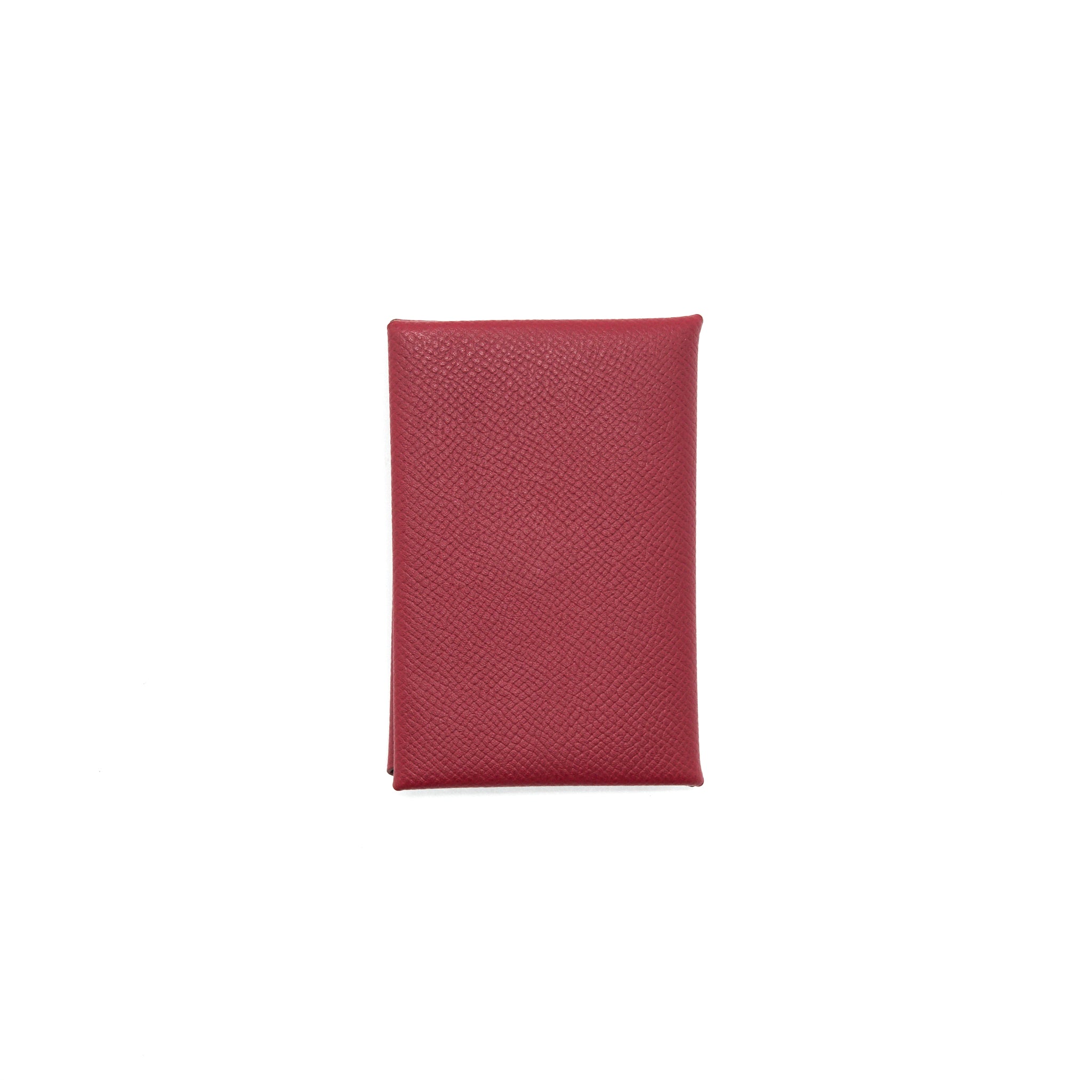 HERMES CALVI CARD HOLDER IN ROUGE GRENAT