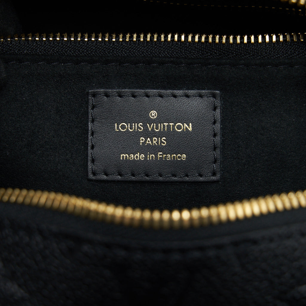 LOUIS VUITTON PETITE MALLE SOUPLE MONOGRAM EMPREINTE BLACK GHW