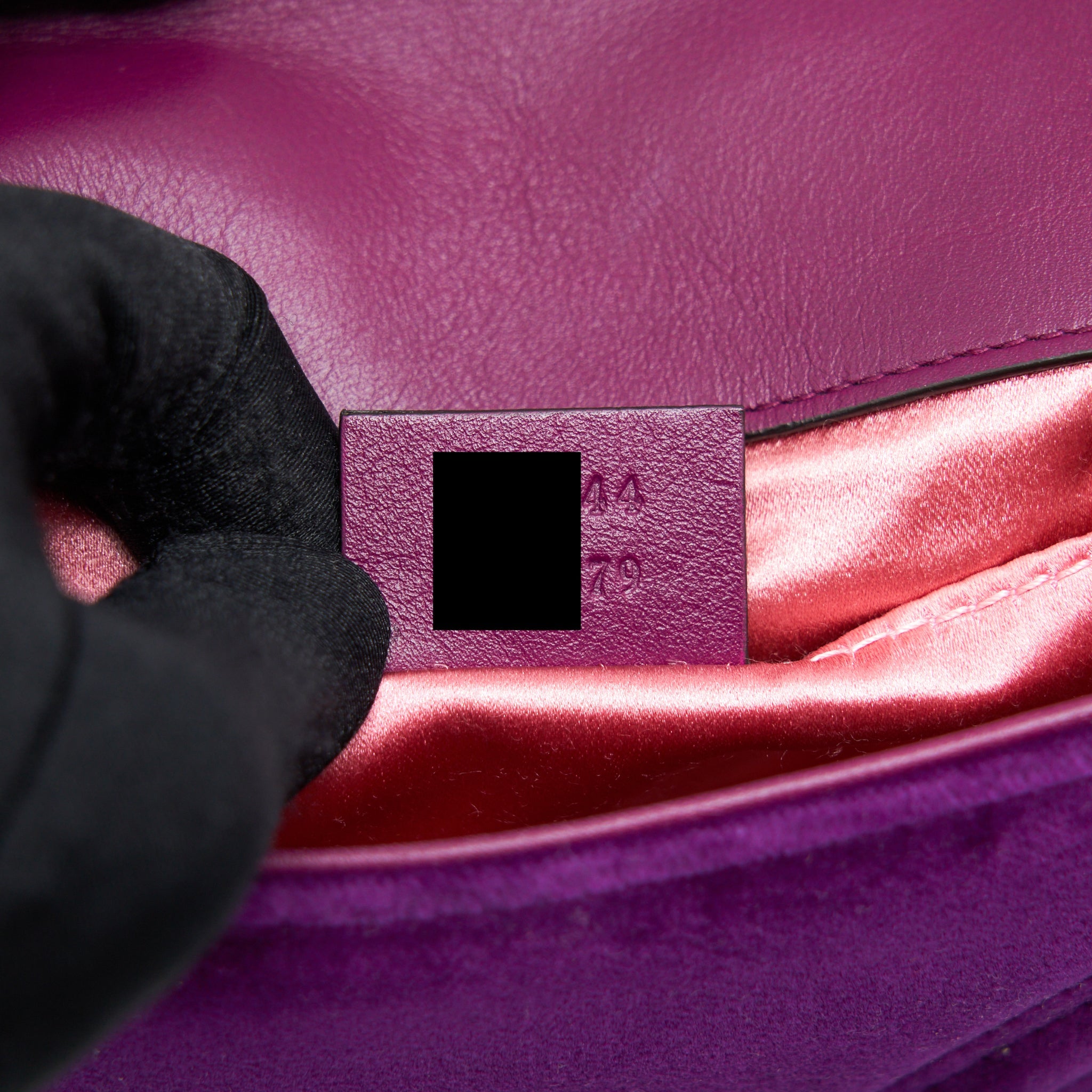 GUCCI MINI MARMONT BAG VELVET PURPLE GHW