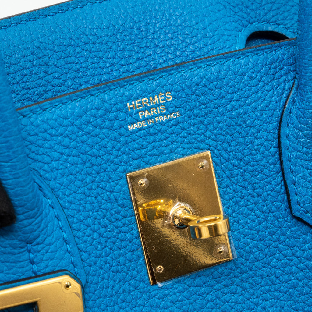 HERMES BIRKIN 30 TOGO BLUE ZANZIBAR GHW