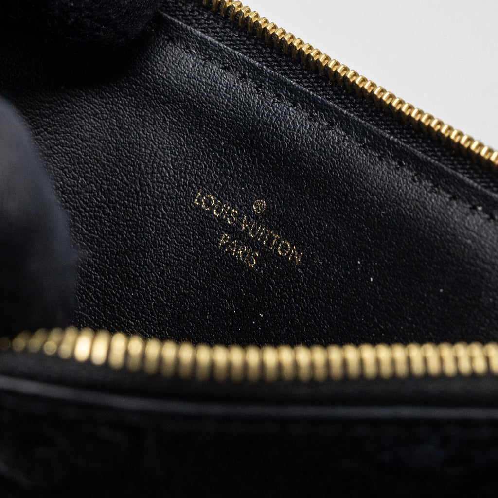 LOUIS VUITTON FELICIE POCHETTE MONOGRAM EMPREINTE BLACK GHW(NEW VERSION)