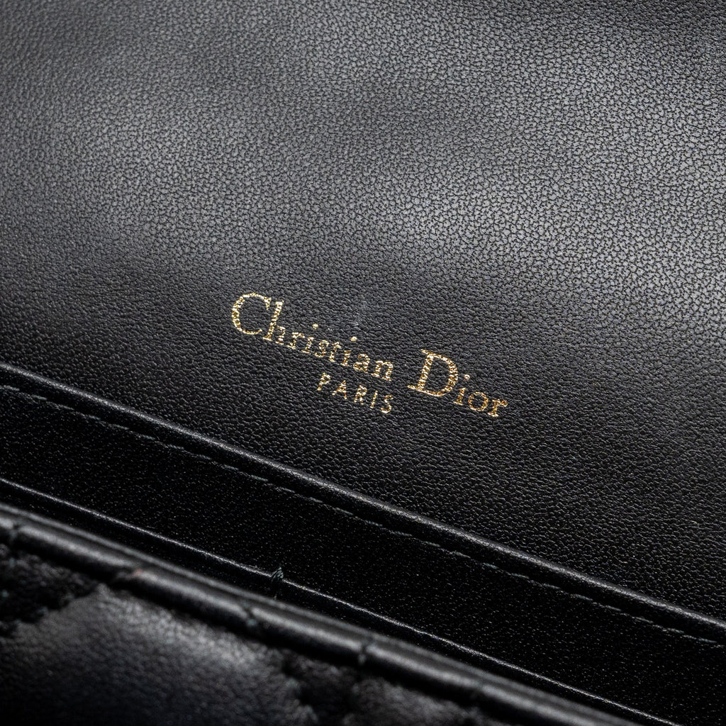 DIOR MY DIOR DAILY CHAIN POUCH LAMBSKIN BLACK LGHW