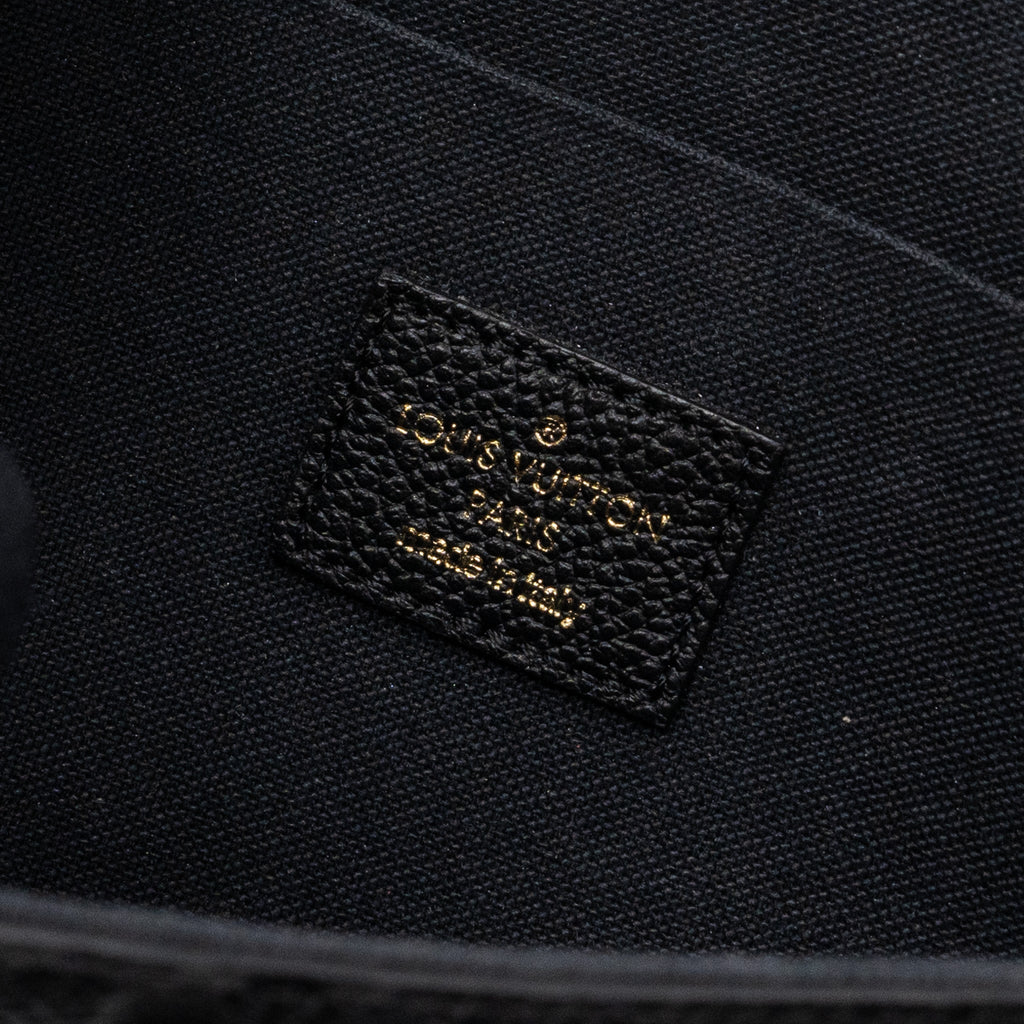 LOUIS VUITTON FELICIE POCHETTE MONOGRAM EMPREINTE BLACK GHW(NEW VERSION)