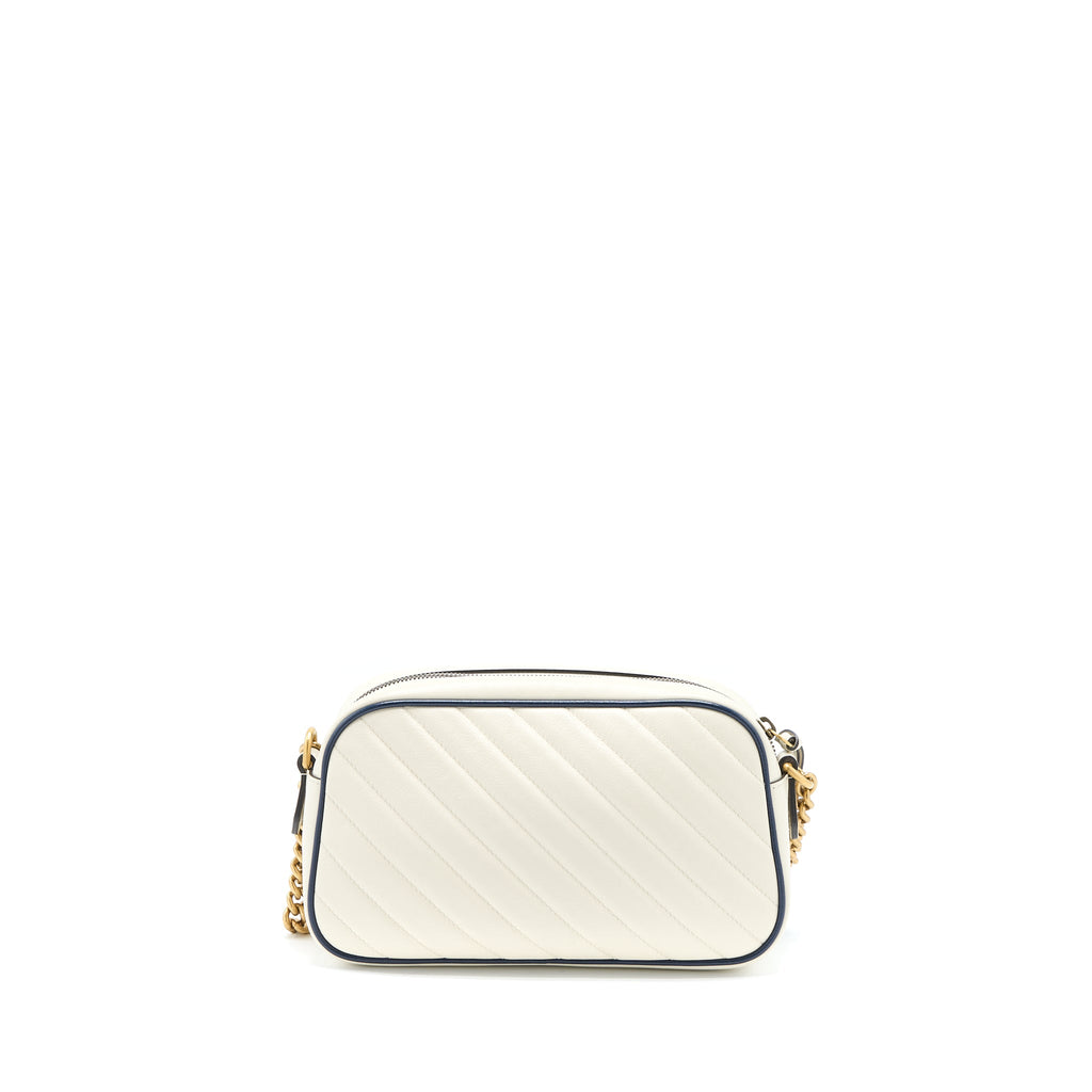 GUCCI MARMONT CAMERA BAG CALFSKIN WHITE GHW