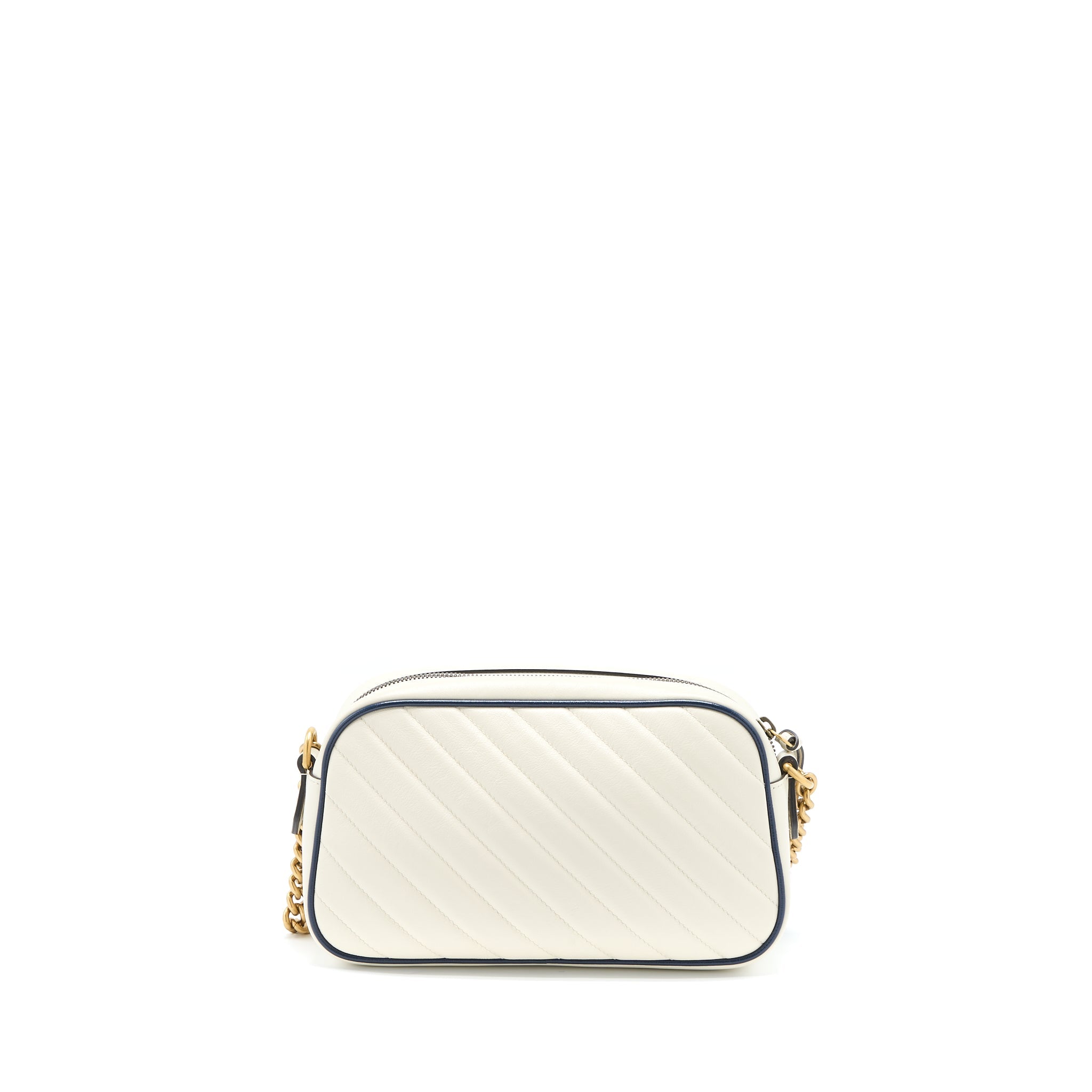 GUCCI MARMONT CAMERA BAG CALFSKIN WHITE GHW