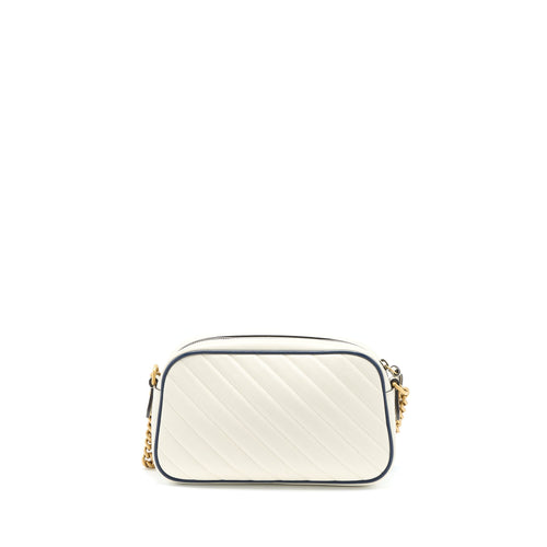 GUCCI MARMONT CAMERA BAG CALFSKIN WHITE GHW