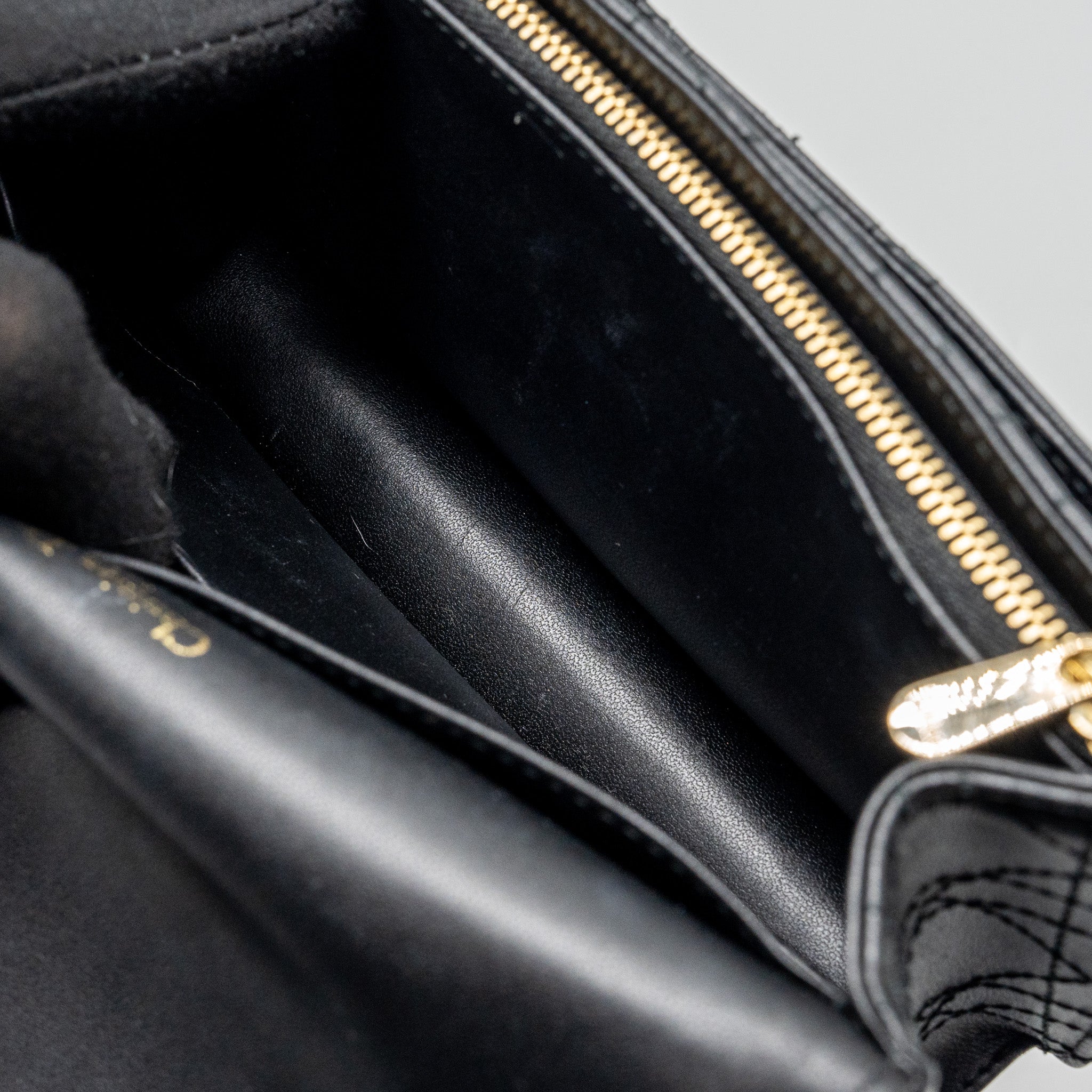 DIOR MY DIOR DAILY CHAIN POUCH LAMBSKIN BLACK LGHW