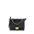 VALENTINO ROCKSTUD FLAP BAG LAMBSKIN BLACK GHW