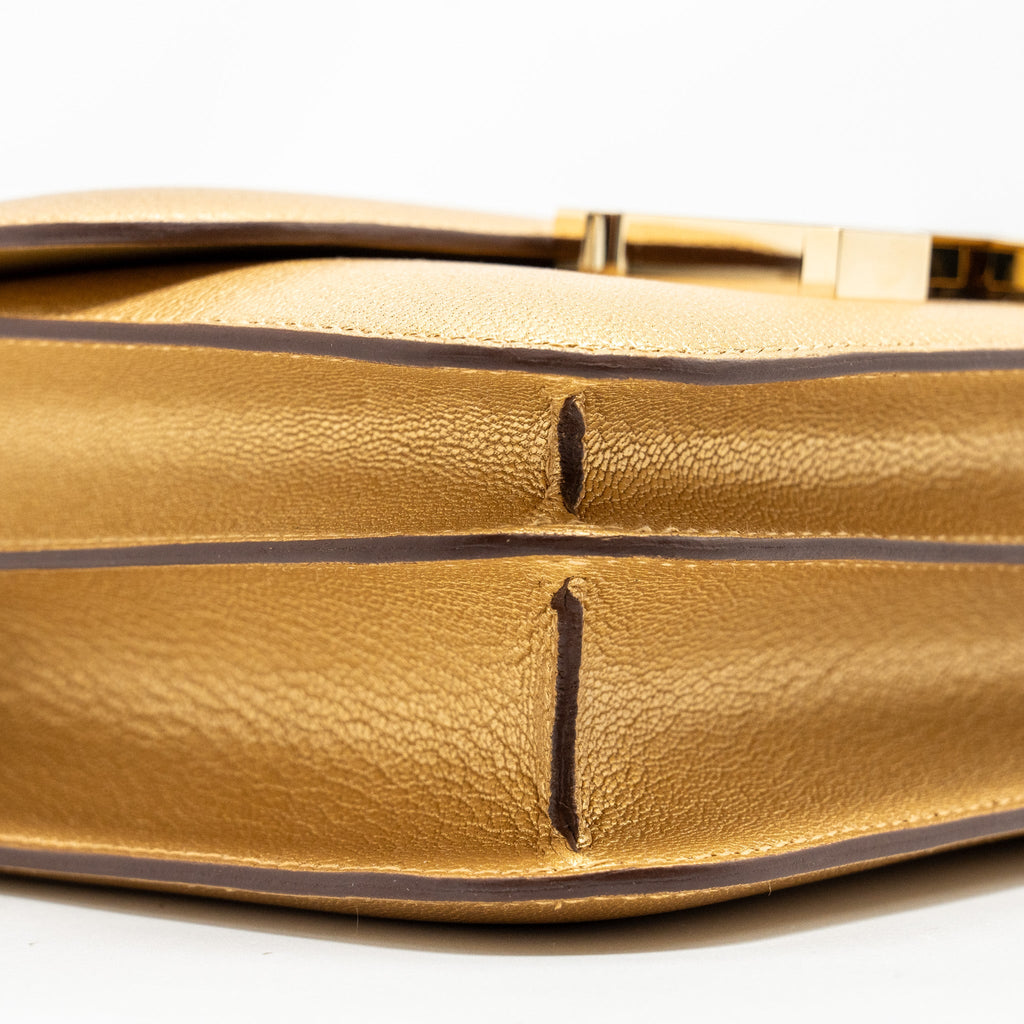 HERMES MINI CONSTANCE CHÈVRE CHAMKILIGHT Y9 DORE LGHW