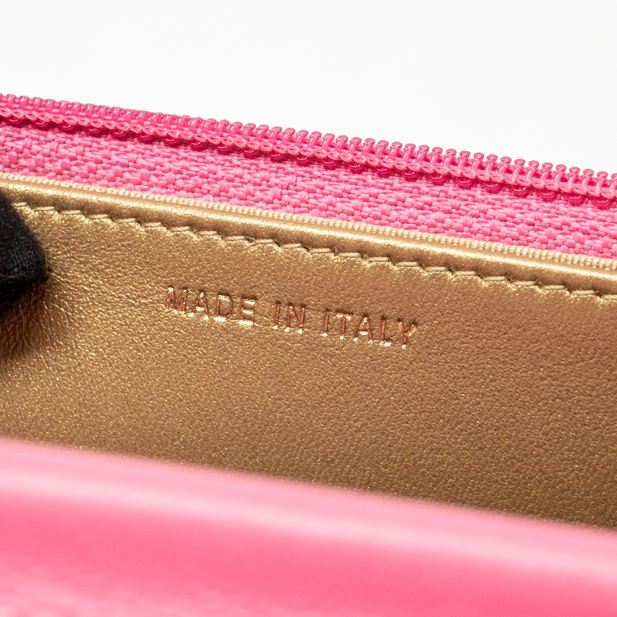 CHANEL PEARL CRUSH WALLET ON CHAIN LAMBSKIN PINK GHW