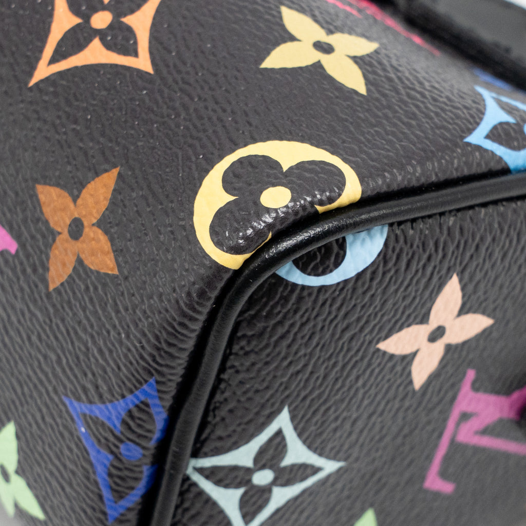 LOUIS VUITTON X TAKASHI MURAKAMI NANO SPEEDY MULTICOLOURED MONOGRAM CANVAS BLACK SHW