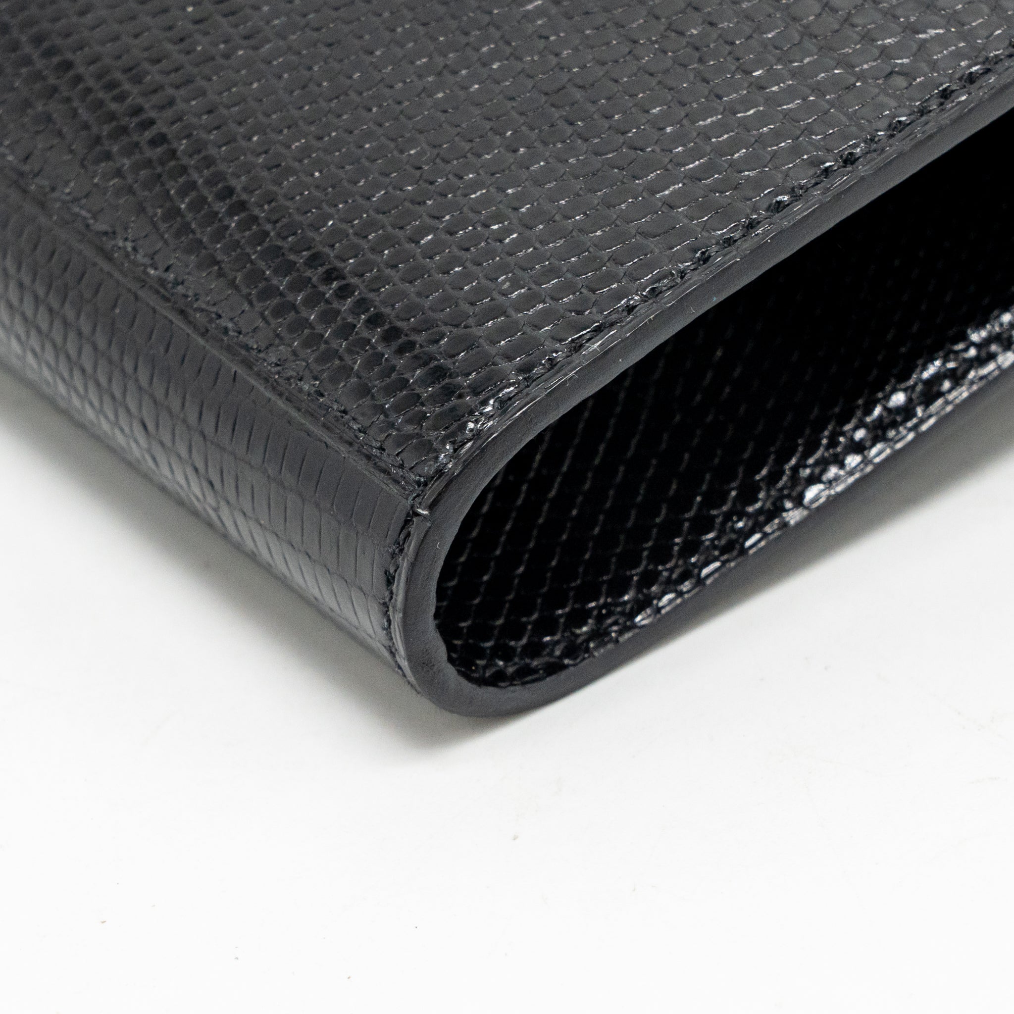HERMES KELLY TO GO LIZARD NILOTICUS LISSE BLACK GHW