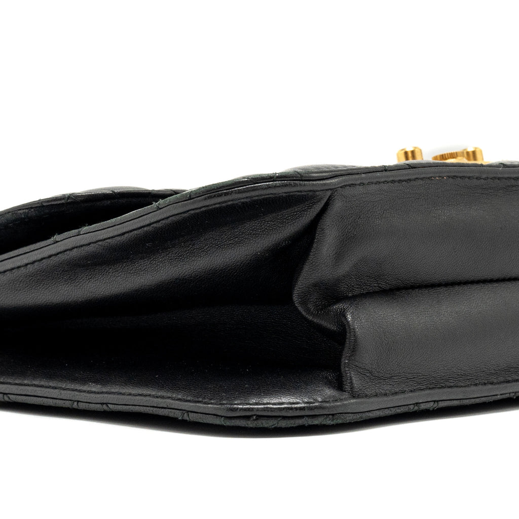 DIOR ADDICT FLAP BAG LAMBSKIN BLACK GHW