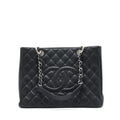 CHANEL GRAND SHOPPING TOTE/ GST CAVIAR BLACK SHW