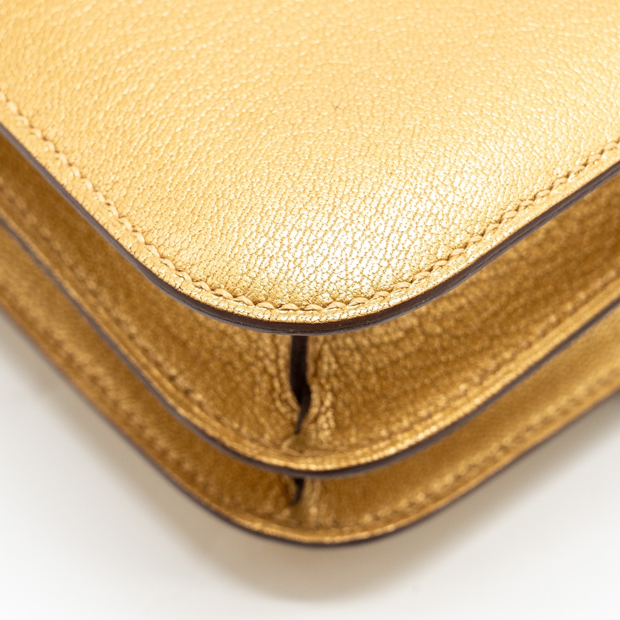 HERMES MINI CONSTANCE CHÈVRE CHAMKILIGHT Y9 DORE LGHW