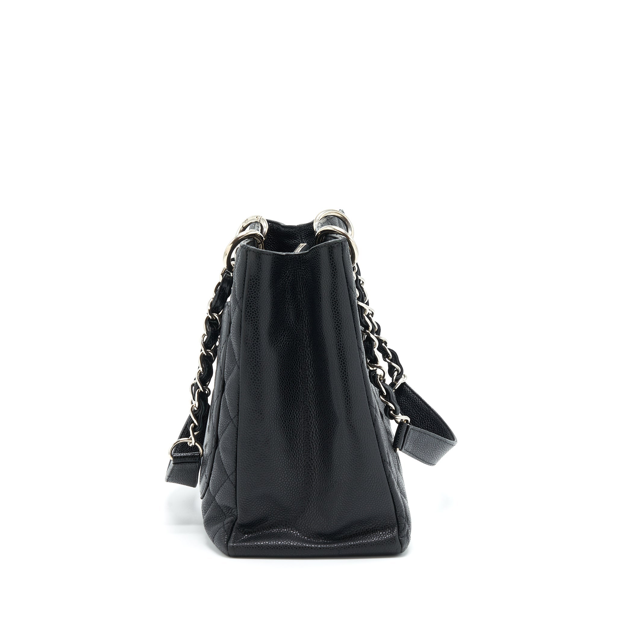 CHANEL GRAND SHOPPING TOTE/ GST CAVIAR BLACK SHW
