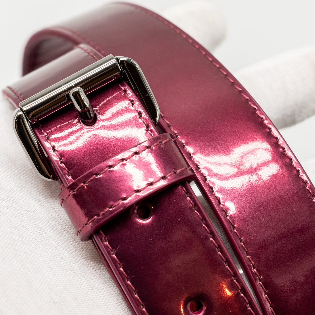 DIOR MEDIUM BE DIOR FLAP BAG CALFSKIN/METALLIC PATENT PINK SHW