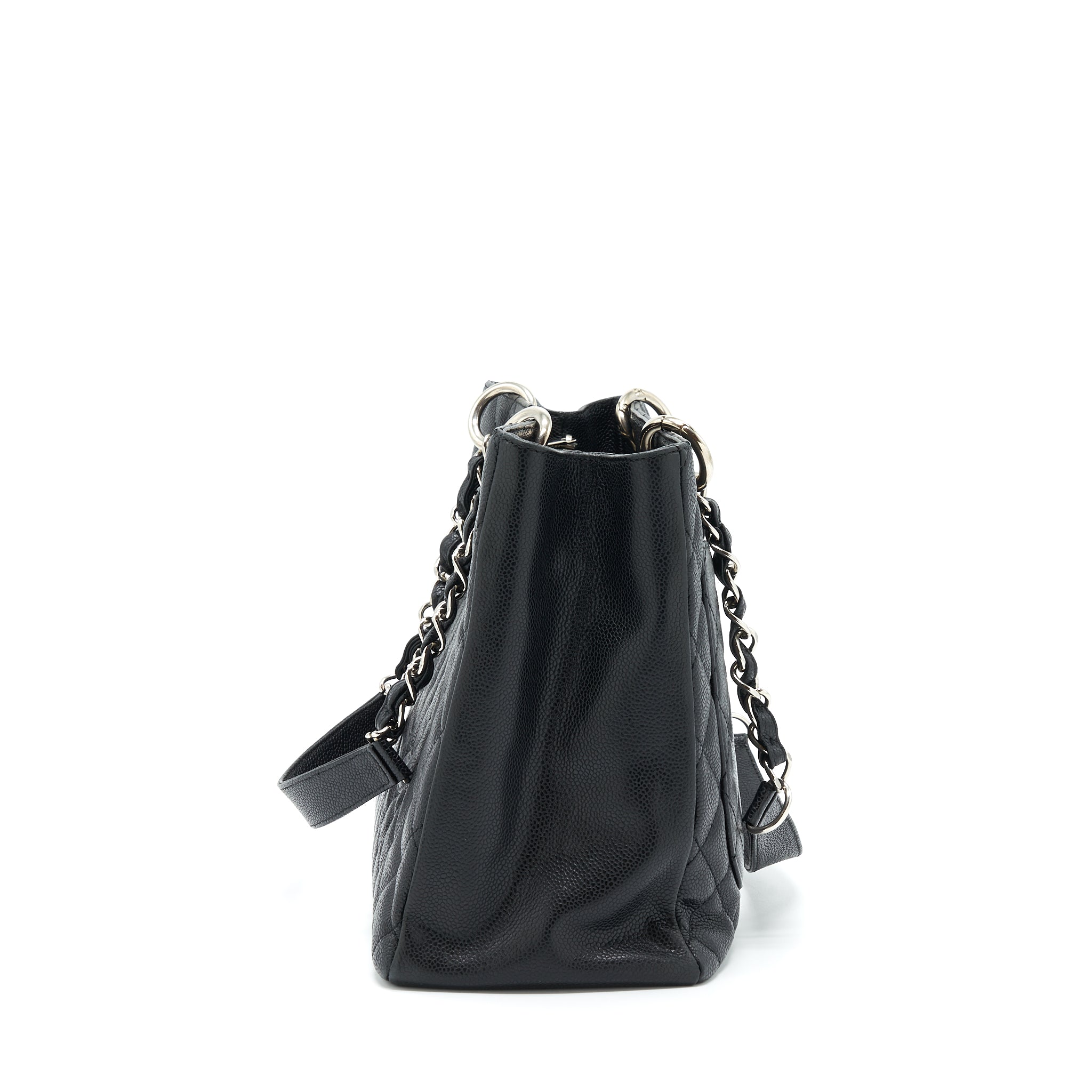 CHANEL GRAND SHOPPING TOTE/ GST CAVIAR BLACK SHW