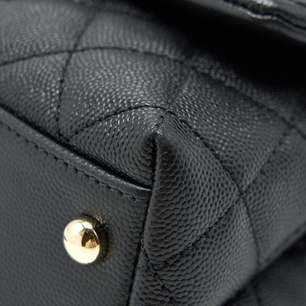 CHANEL COCO HANDLE EXTRA MINI CAVIAR BLACK LGHW