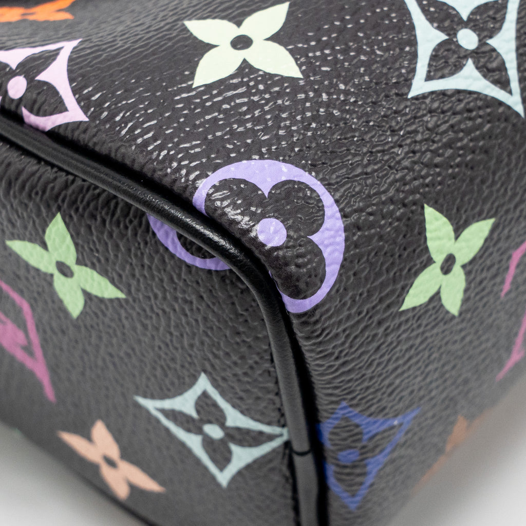LOUIS VUITTON X TAKASHI MURAKAMI NANO SPEEDY MULTICOLOURED MONOGRAM CANVAS BLACK SHW