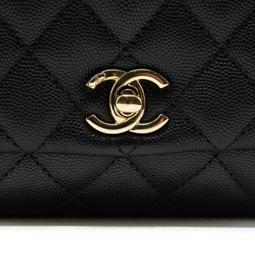 CHANEL COCO HANDLE EXTRA MINI CAVIAR BLACK LGHW