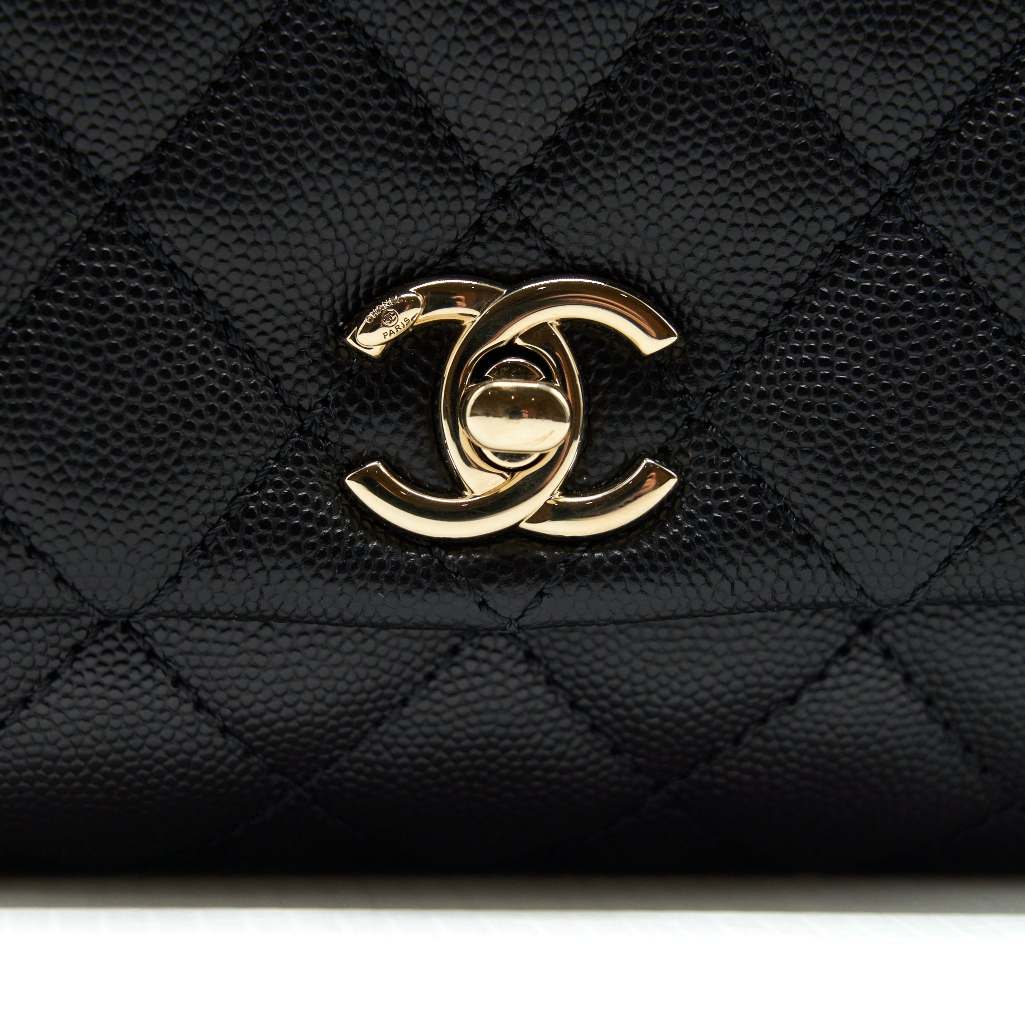 CHANEL COCO HANDLE EXTRA MINI CAVIAR BLACK LGHW