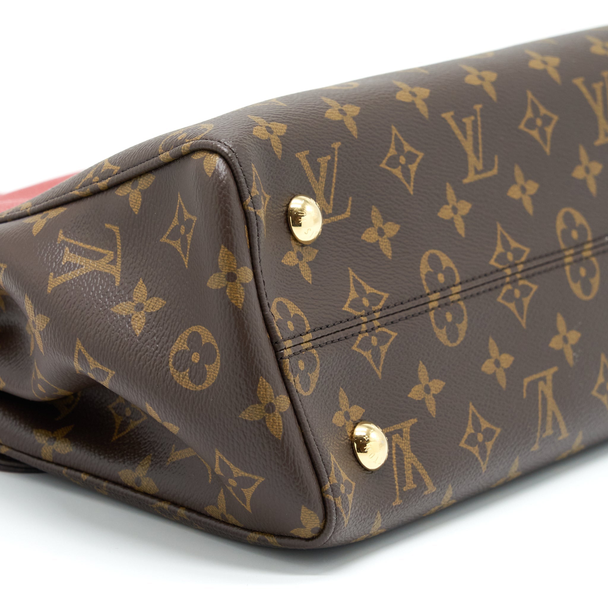 LOUIS VUITTON VENUS BAG LEATHER/MONOGRAM CANVAS RED YEAR 2016