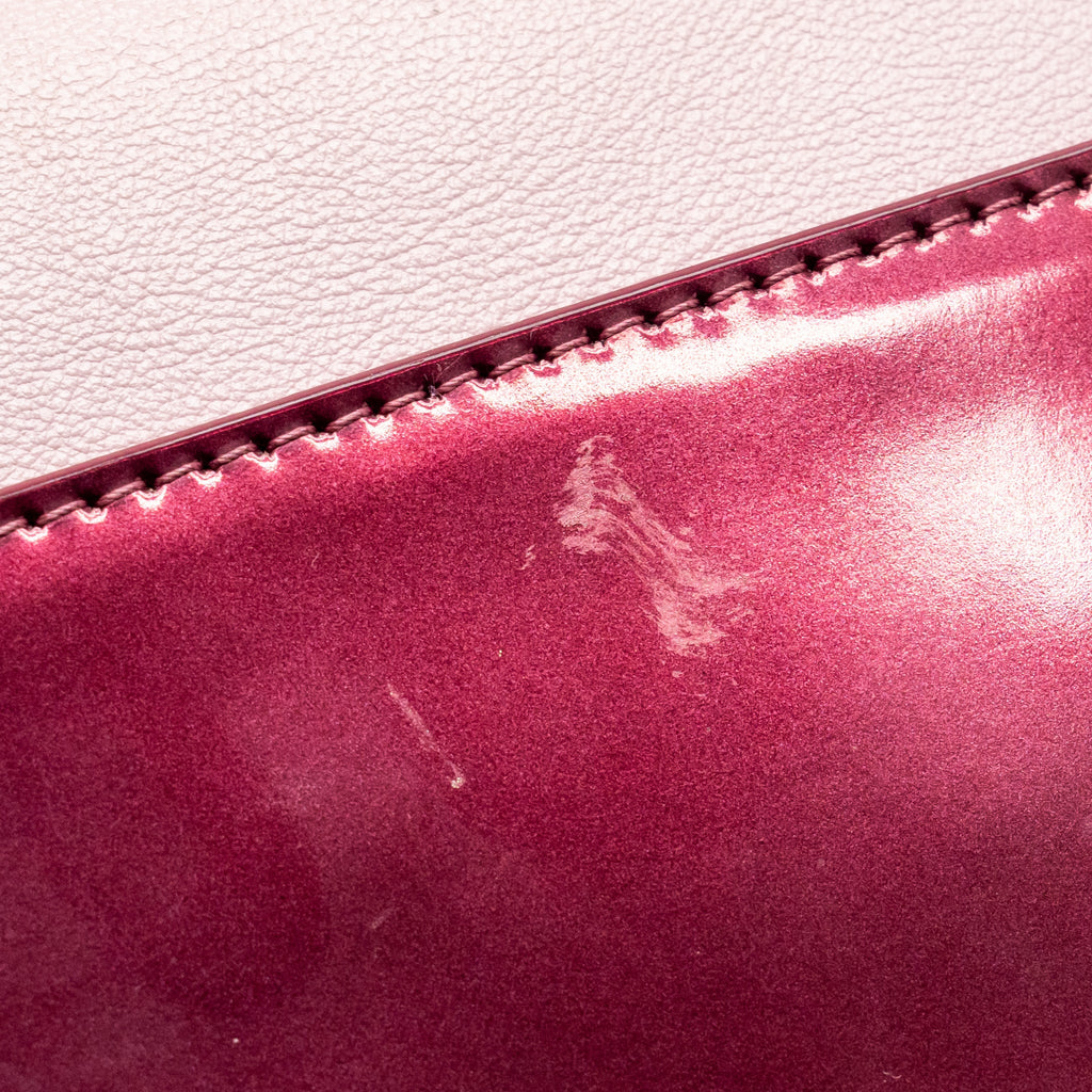 DIOR MEDIUM BE DIOR FLAP BAG CALFSKIN/METALLIC PATENT PINK SHW