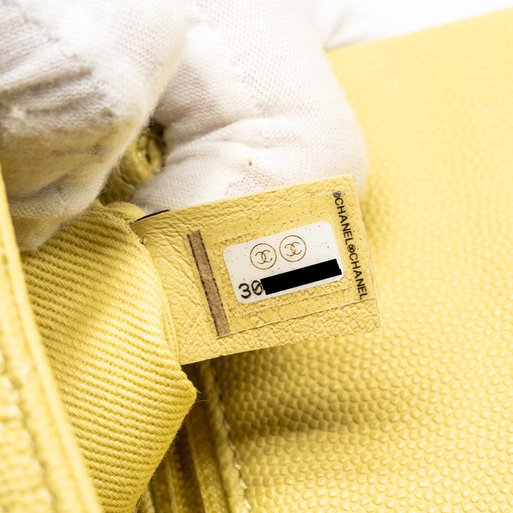 CHANEL MINI COCOHANDLE CAVIAR YELLOW LGHW
