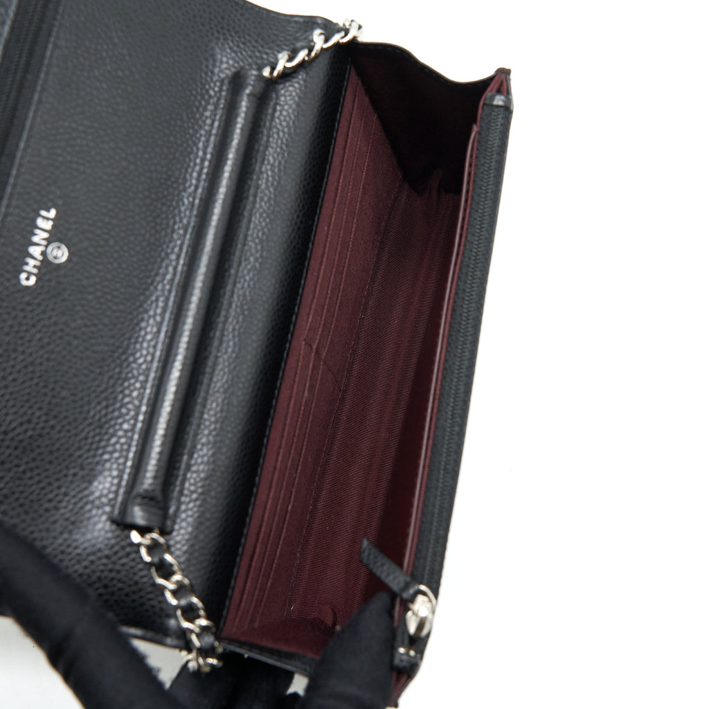 CHANEL CLASSIC WALLET ON CHAIN CAVIAR BLACK SHW