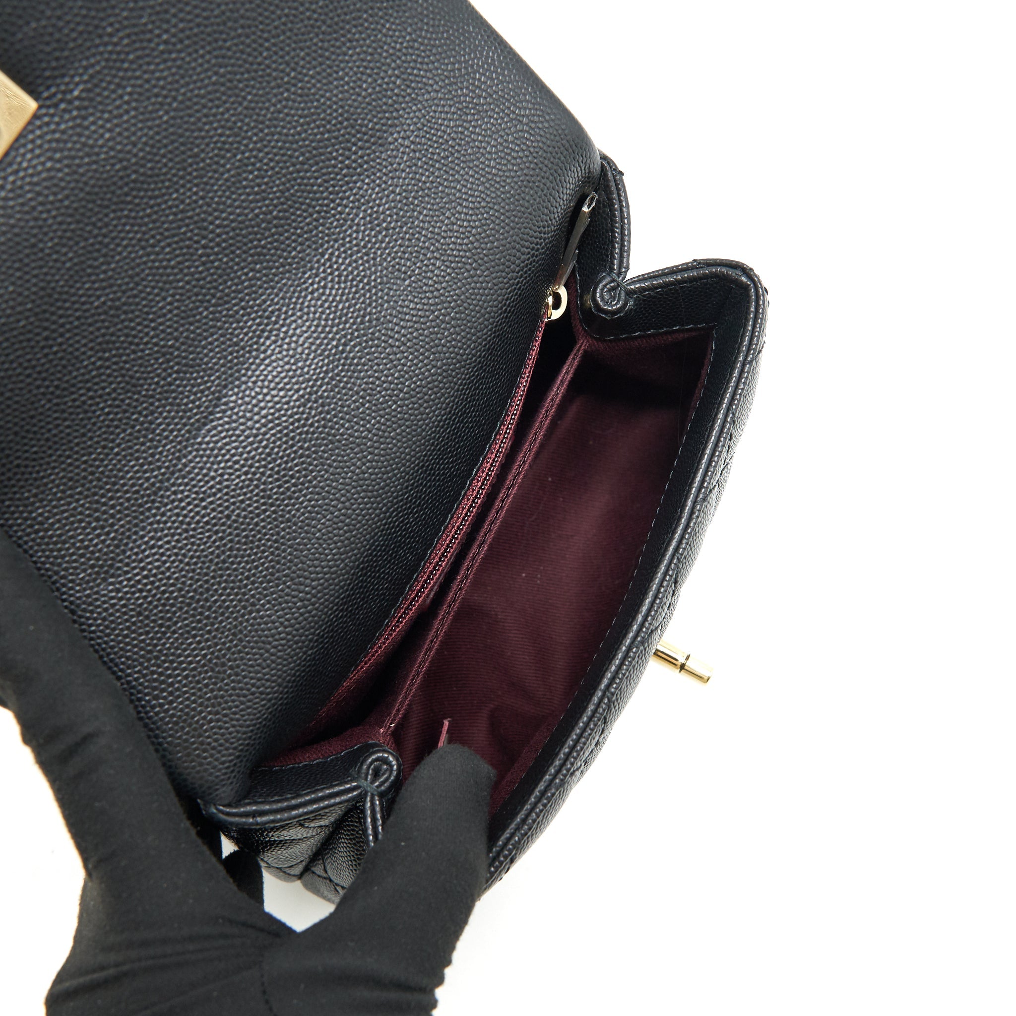 CHANEL COCO HANDLE EXTRA MINI CAVIAR BLACK LGHW