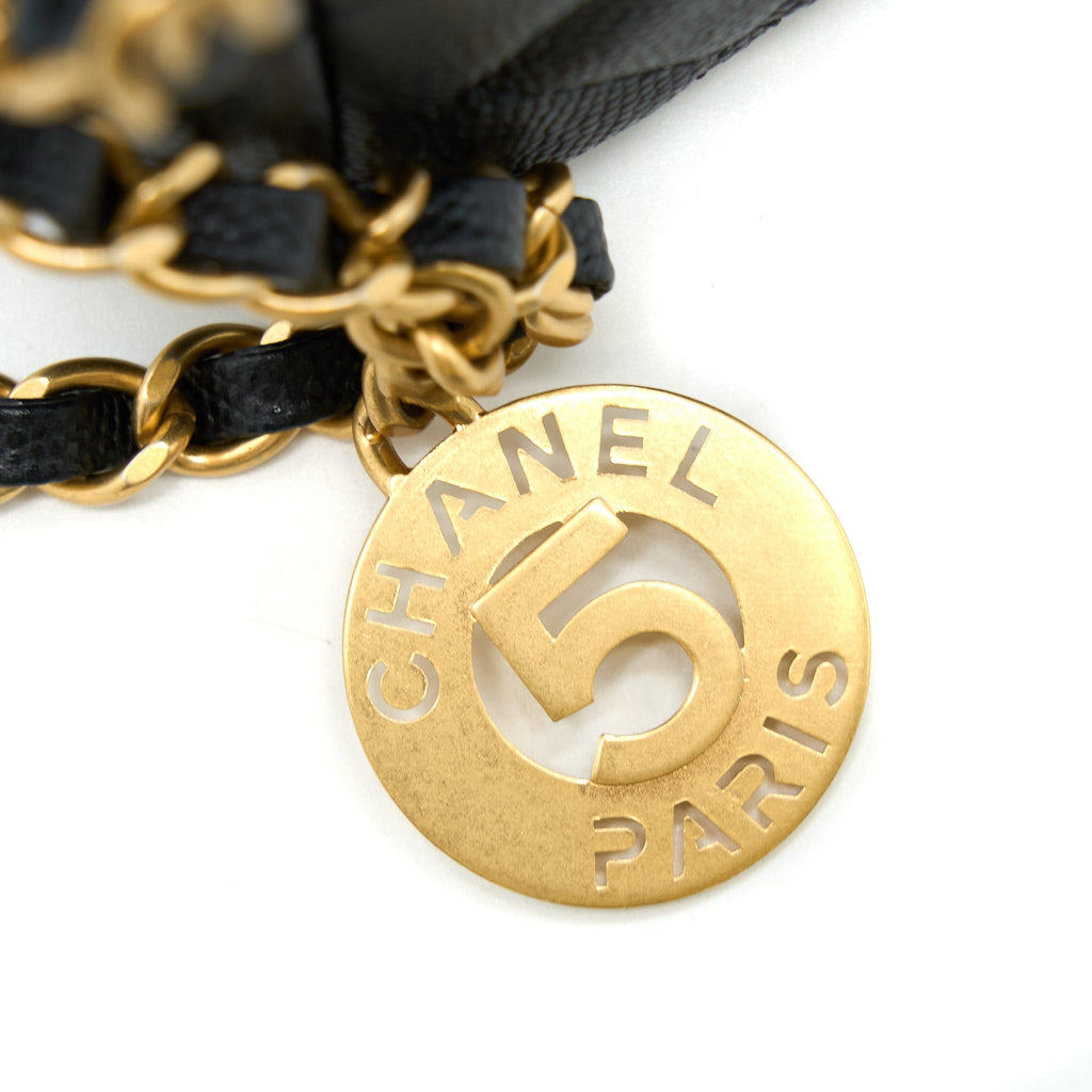 CHANEL SMALL HOBO BAG CAVIAR BLACK GHW (MICROCHIP)