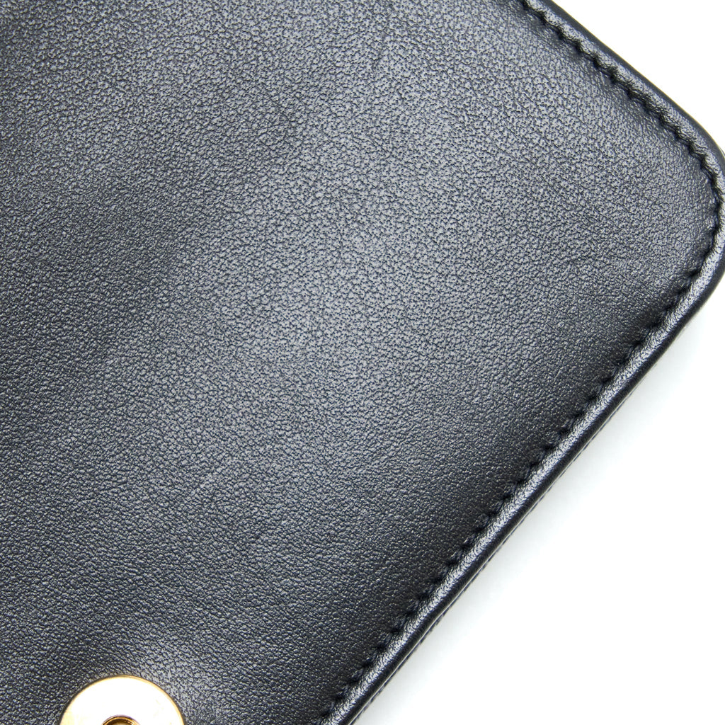 CHANEL BOY WALLET ON CHAIN CAVIAR BLACK GHW
